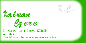 kalman czere business card