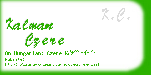 kalman czere business card